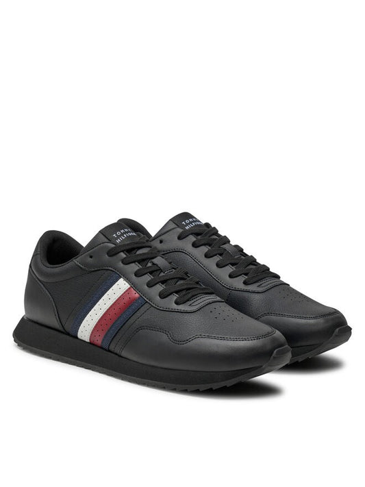 Sneakers-Tommy-Evo-Mix-Cuir-noir-FM0FM05121BDS
