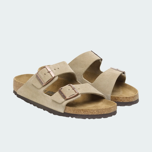 Arizona Suede Leather Taupe Narrow 51463