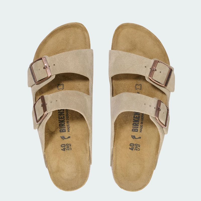 Arizona Suede Leather Taupe Narrow 51463