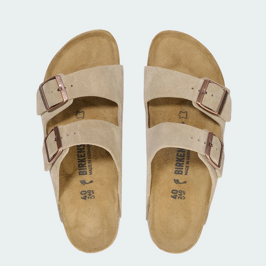Arizona Suede Leather Taupe Narrow 51463